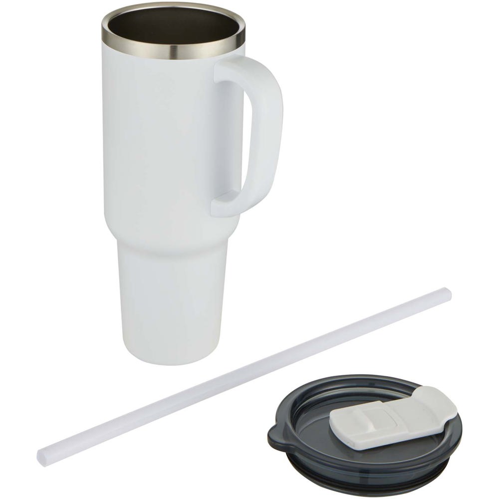 Sydney 1200 ml double wall RCS certified copper vacuum insulated tumbler with straw