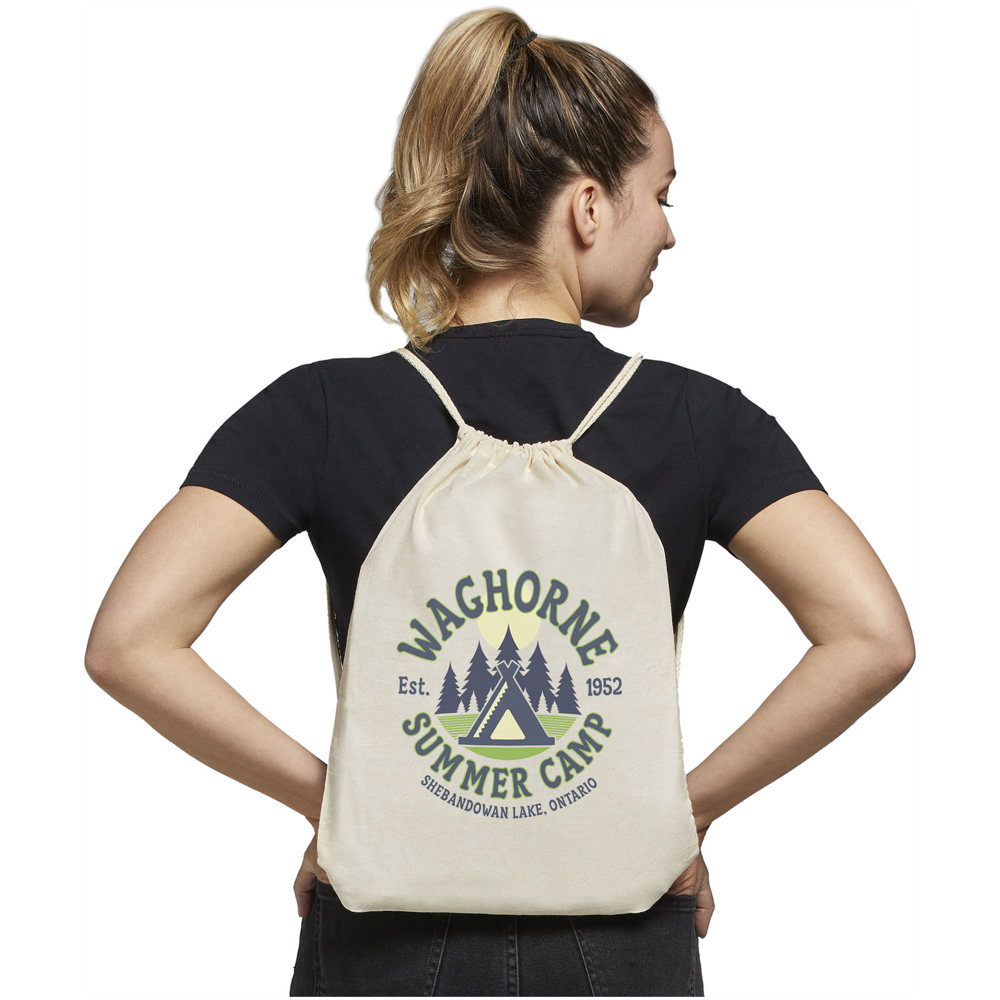 Oregon 100 g/m² cotton drawstring bag 5L