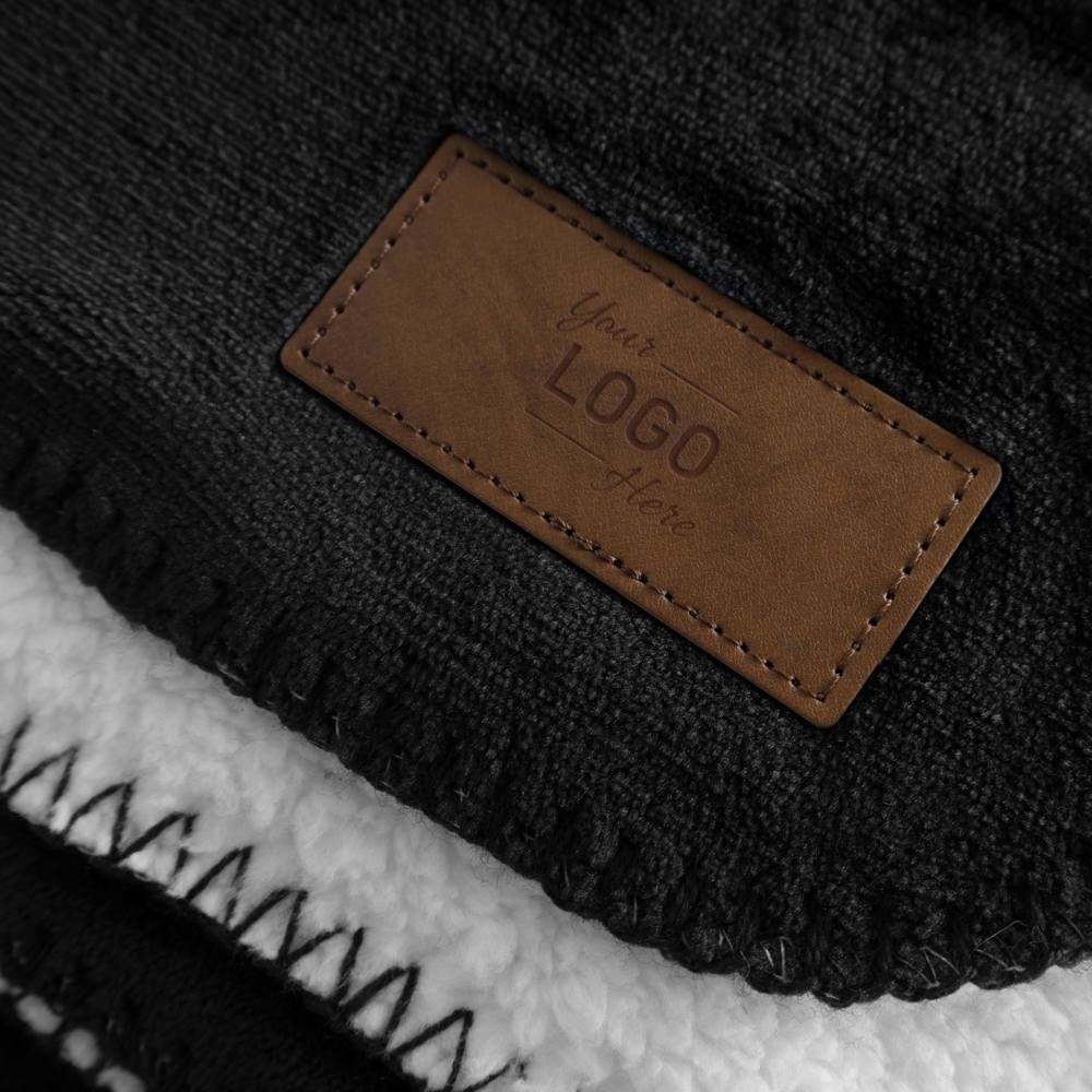 Fleeceplaid with sherpa backing, 150x120 cm, 500 gr/m²