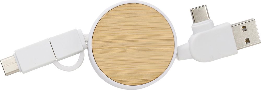 ABS extendable charging cable Jared - White