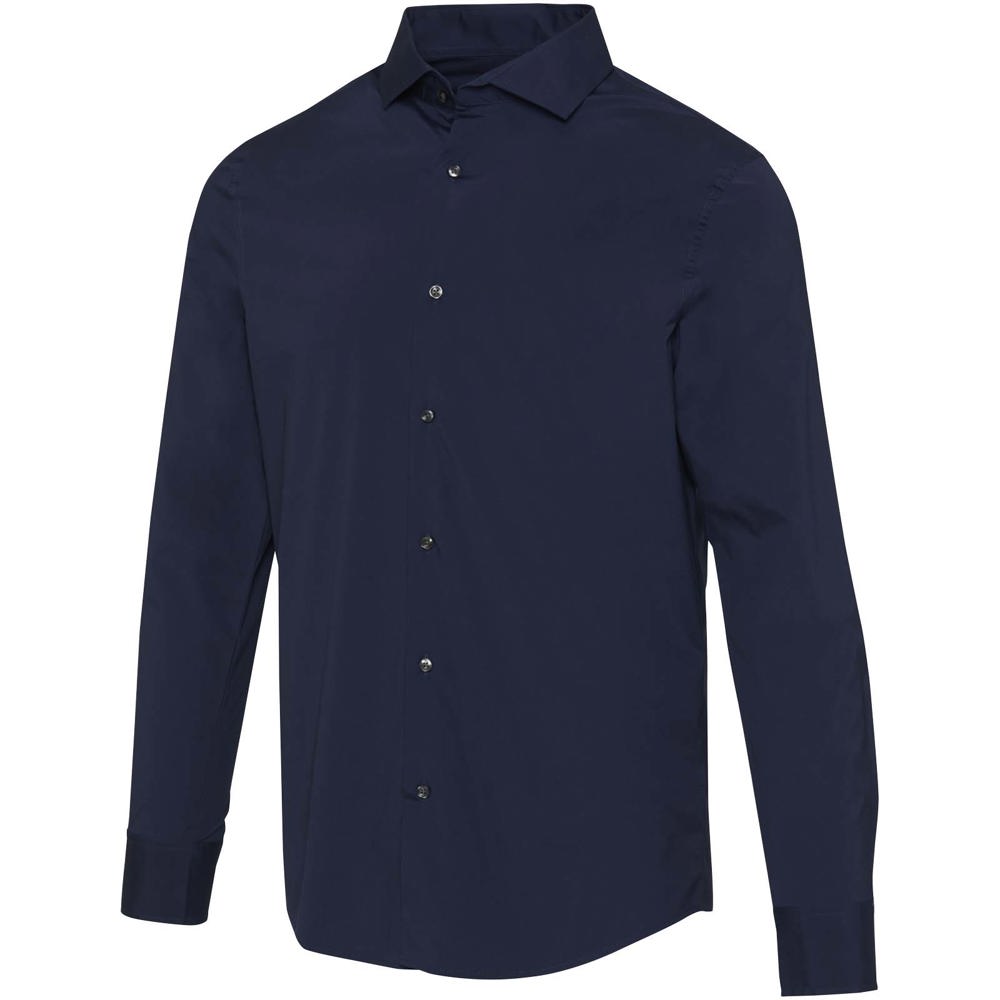 Carnelian 133 g/m² poplin men's shirt - Navy Blue
