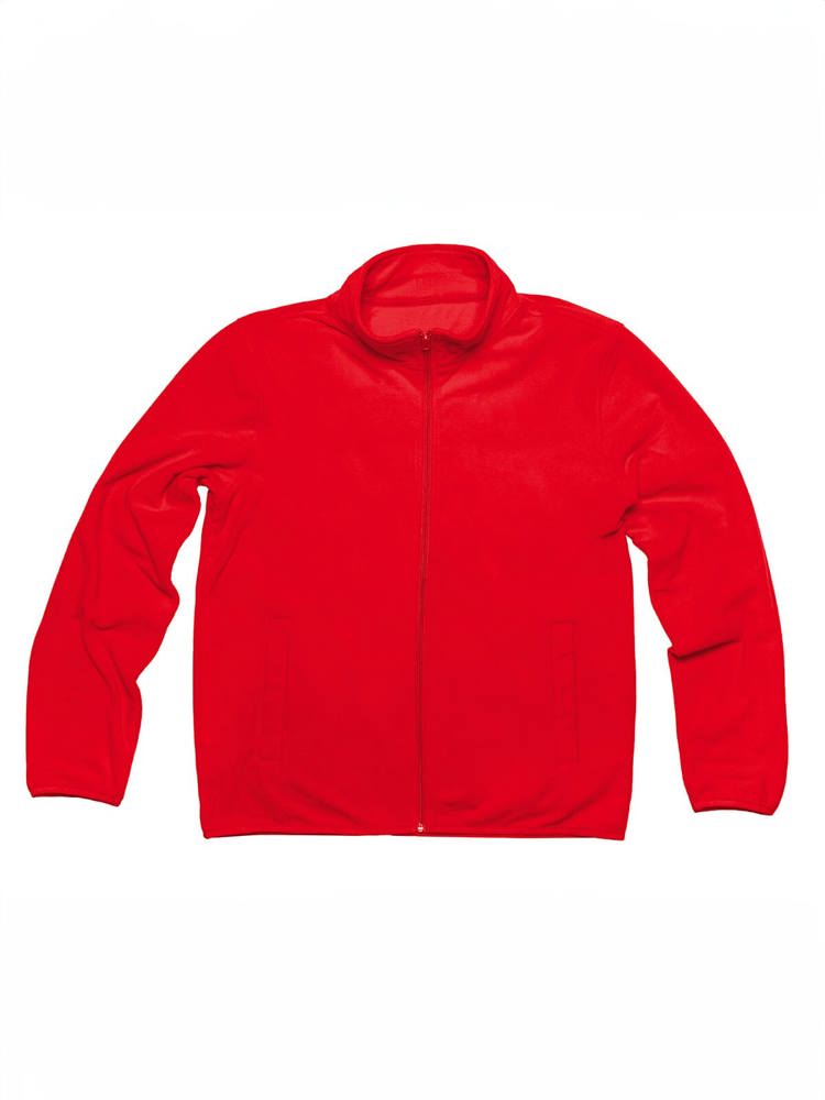 BS Niagara fleece full zip sweater, 160 gr/m² - Red (PMS 186c)