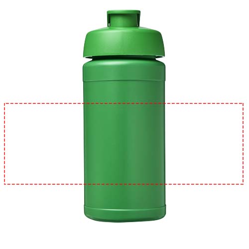 Baseline 500 ml recycled sport bottle with flip lid