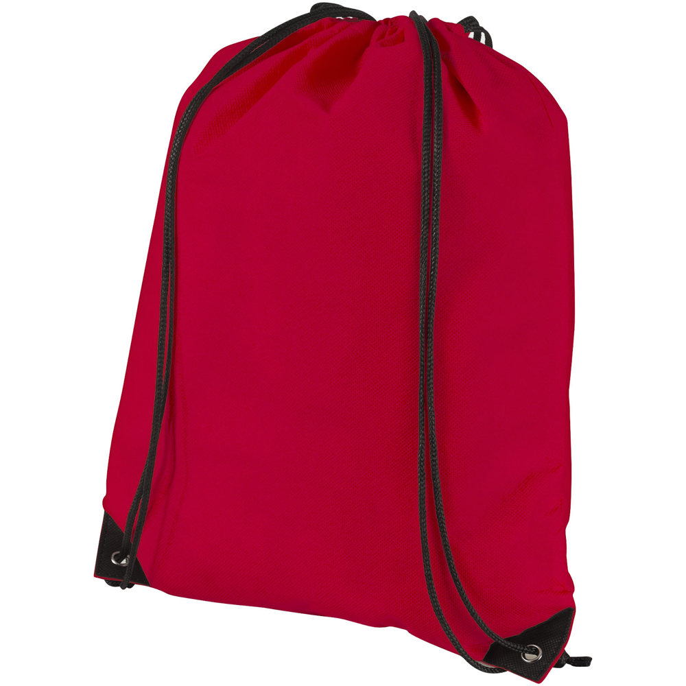 Evergreen non-woven drawstring bag 5L - Red
