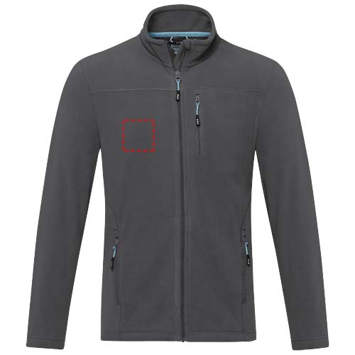 Amber men's GRS recycled full zip fleece jacket