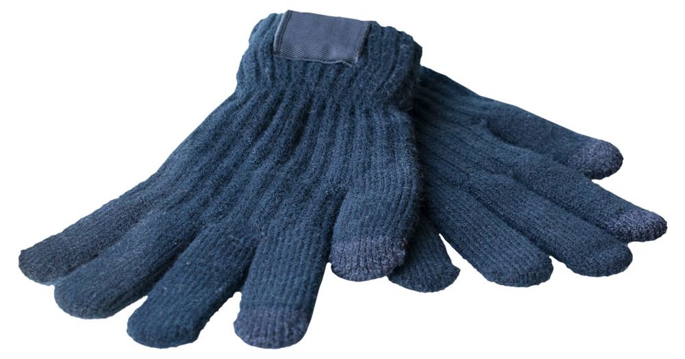 Touchscreen gloves with label - Navy