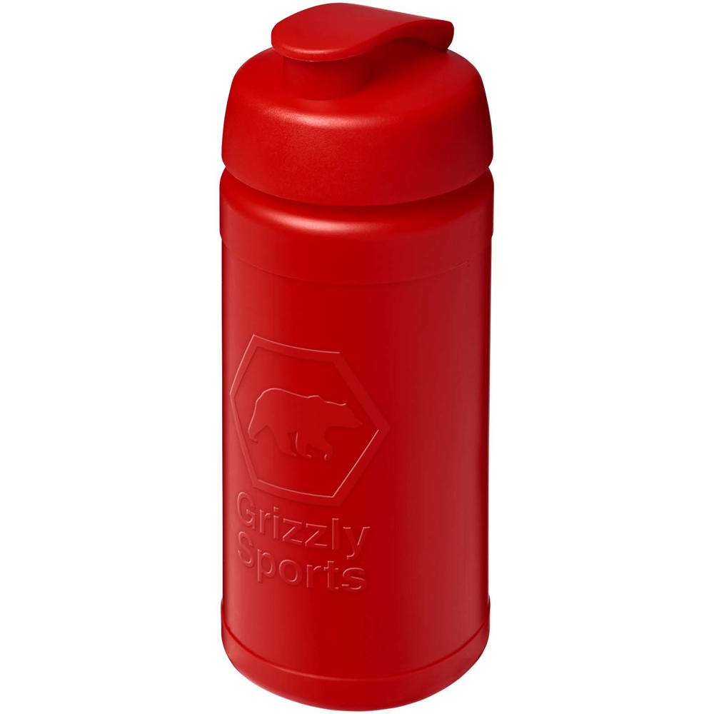 Baseline Rise 500 ml sport bottle with flip lid - Red, Red
