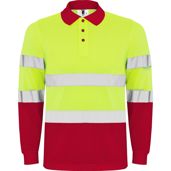 POLARIS L/S - ROJO LABORAL/AMARILLO FLÚOR