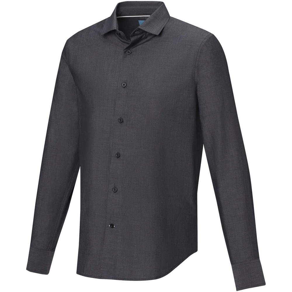 Cuprite long sleeve men's organic shirt - Black