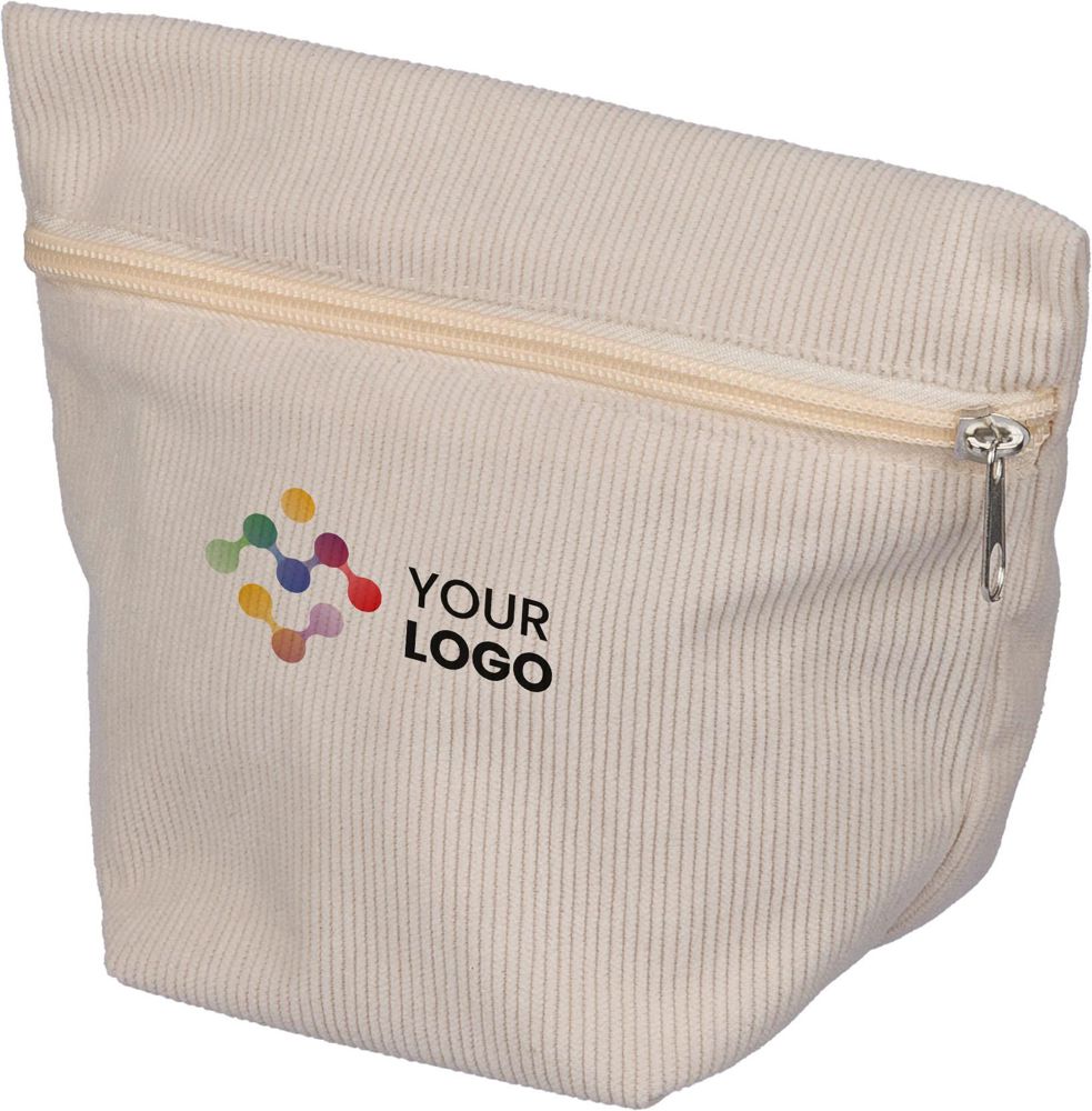 Corduroy zippered cosmetic pouch Tia