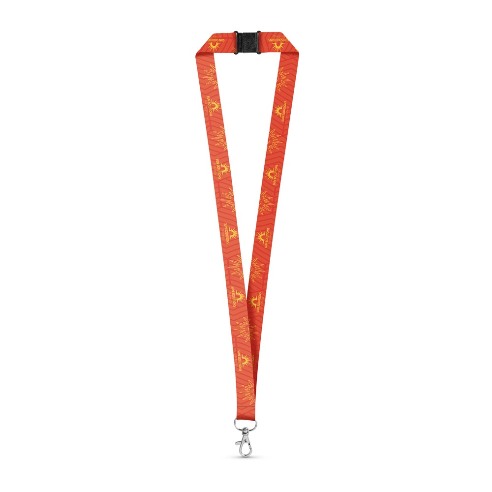 BRISTOL. ΣΕΤ Κορδόνι SUBLIMATION Long II (20 mm) με καραμπίνερ σκανδάλης 20 mm και κούμπωμα ασφαλείας