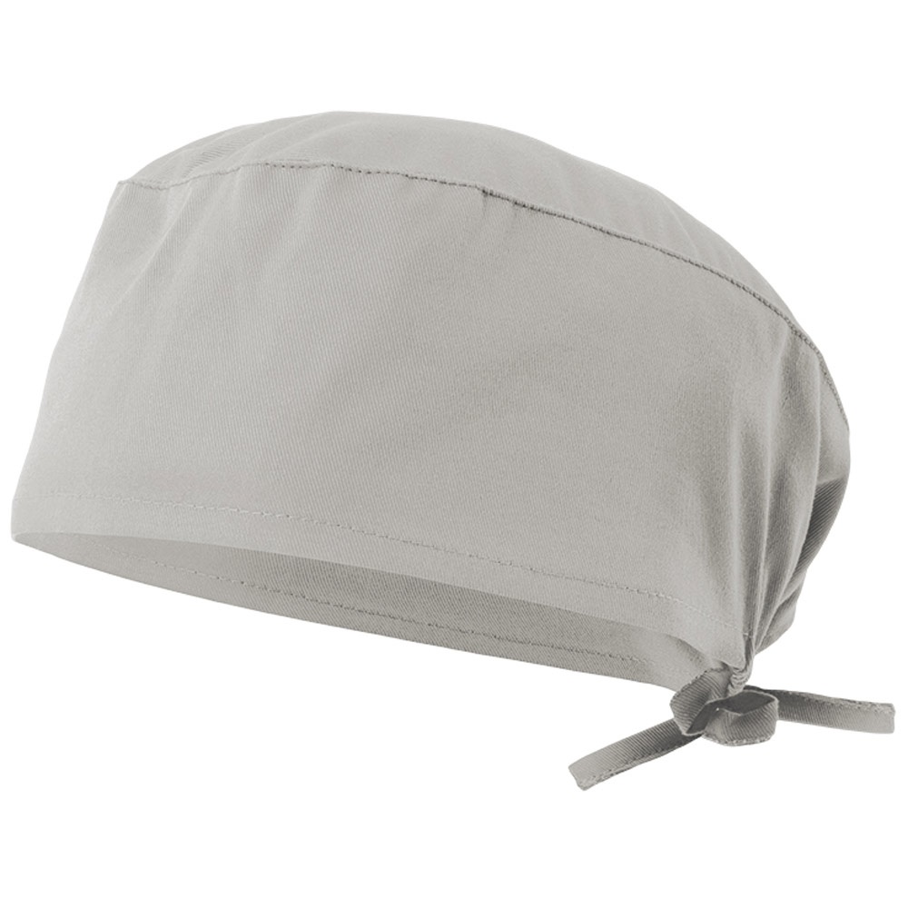 VL ENLIL. Σκουφάκι υγιεινής από twill (190g/m²), από βαμβάκι (35%) και πολυεστέρα (65%) - Ανοιχτό γκρι