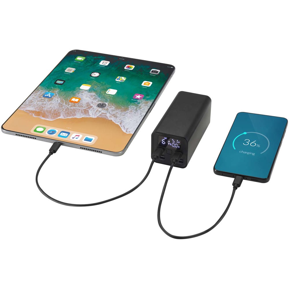 Acamar 20.000 mAh 70W recycled aluminium laptop power bank