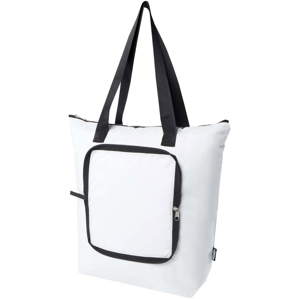 EcoFold RPET foldable tote cooler bag 15L - White