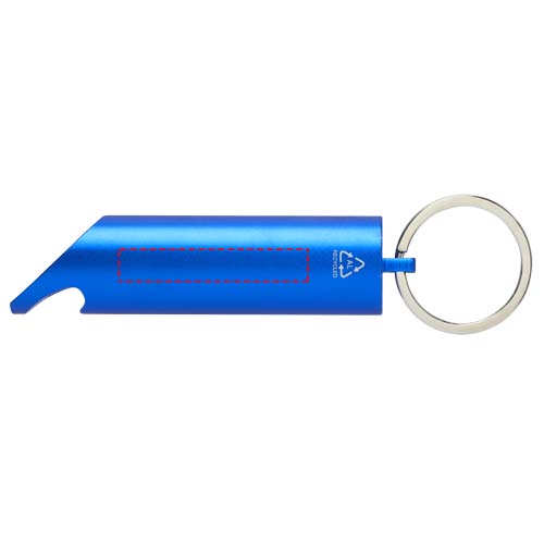 Flare RCS recycled aluminium IPX LED light and bottle opener with keychain