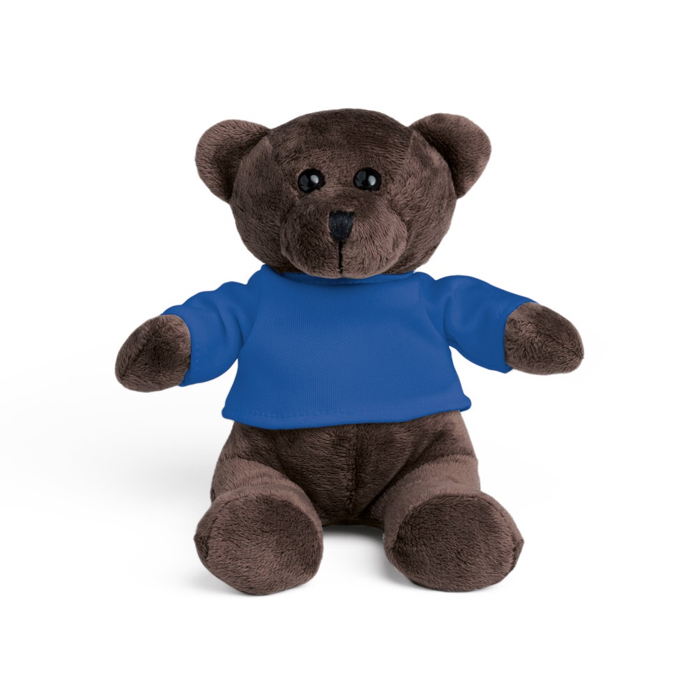 BEAR. Λούτρινο παιχνίδι αρκουδάκι με μπλουζάκι - Μπλε ρουά