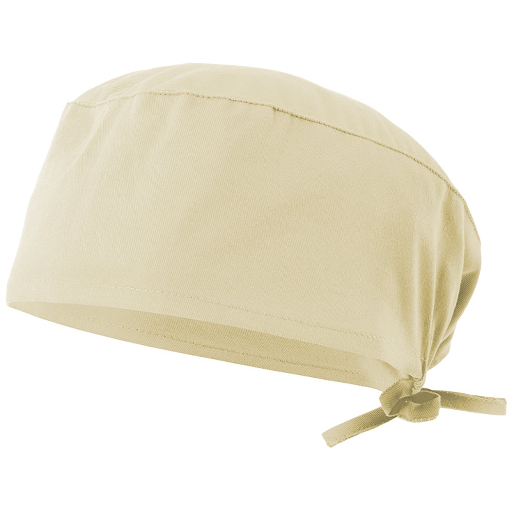 VL ENLIL. Σκουφάκι υγιεινής από twill (190g/m²), από βαμβάκι (35%) και πολυεστέρα (65%) - Παστέλ κίτρινο