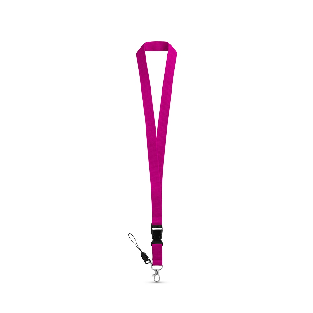 ANQUETIL. Lanyard από πολυεστέρα με μεταλλικό καραμπίνερ - Μωβ