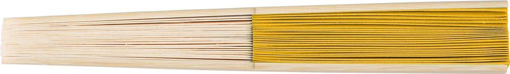 Bamboo hand held fan Elio - Yellow