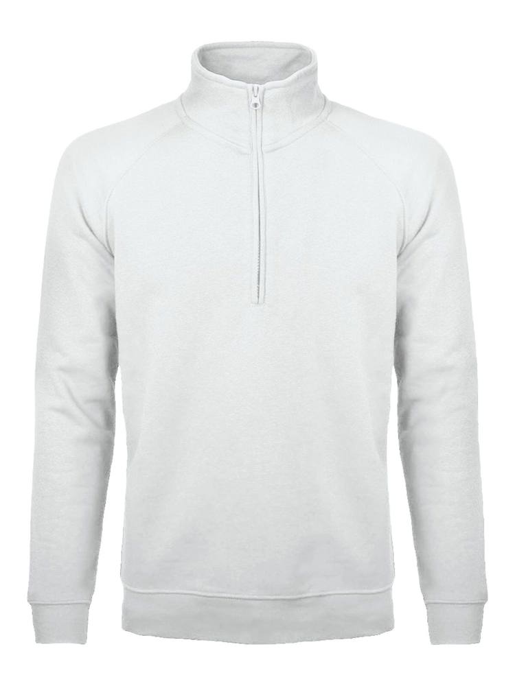 BS Sirio half zip sweater, 280 gr/m² - White (White)