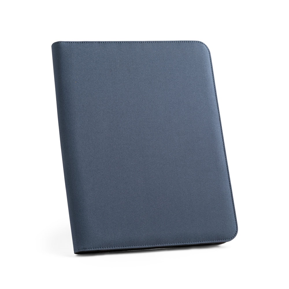 EMERGE FOLDER. Φάκελος Α4 σε ανακυκλωμένο πολυεστέρα (100% rPET) 300D με φερμουάρ - Μπλε