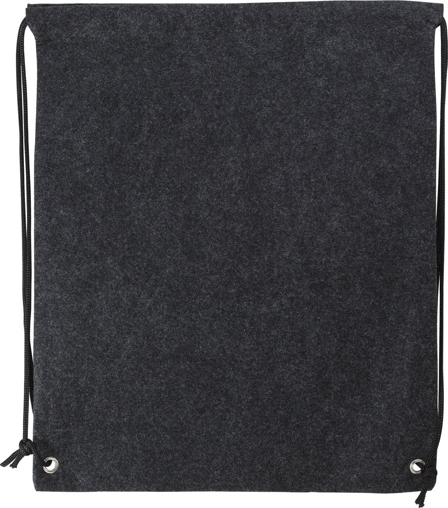 rPET felt drawstring backpack Maya - Dark Grey