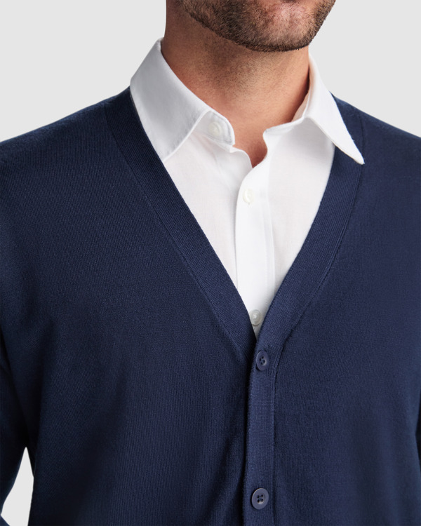 EXPLORER CARDIGAN S/S NAVY BLUE