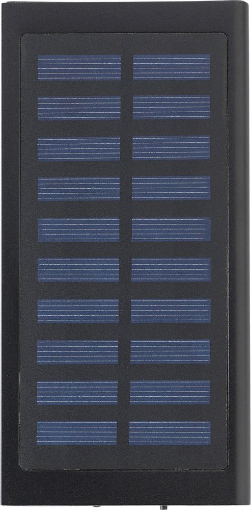 ABS and aluminium solar charger Adriana - Black