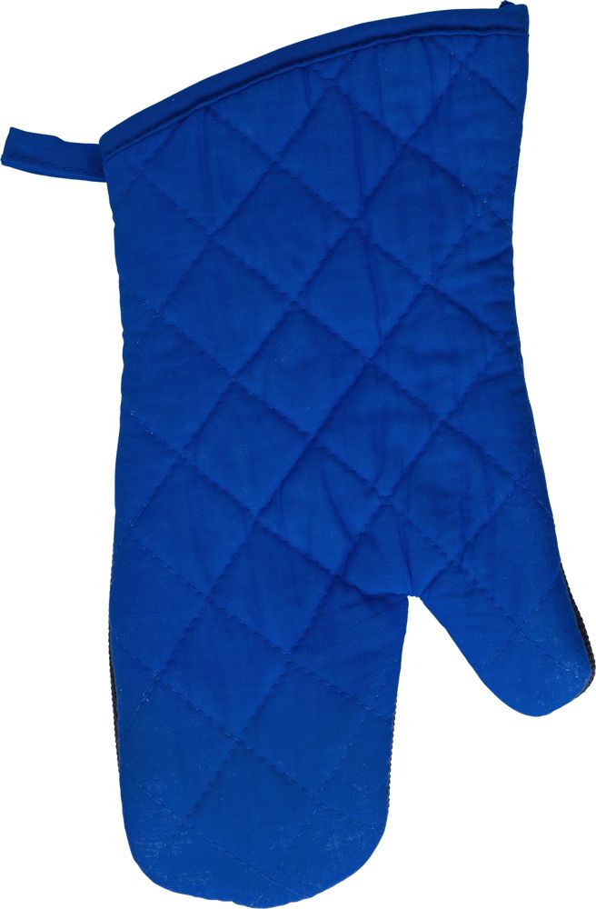 Cotton oven mittens Elsie - cobalt blue