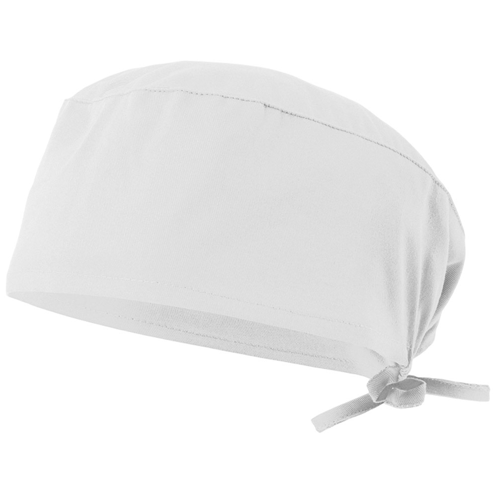 VL ENLIL. Σκουφάκι υγιεινής από twill (190g/m²), από βαμβάκι (35%) και πολυεστέρα (65%) - Λευκό