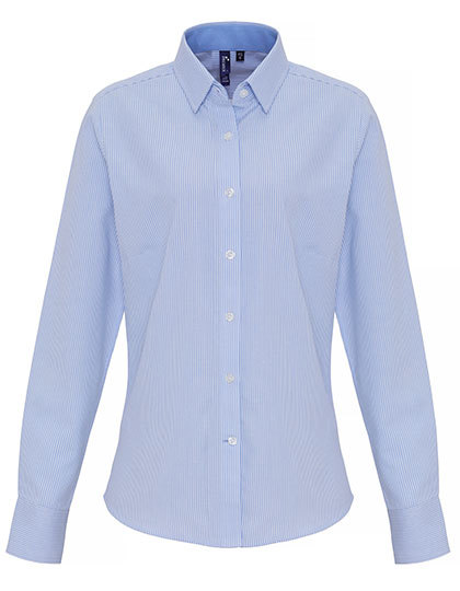 Premier Workwear - Women´s Cotton Rich Oxford Stripes Shirt