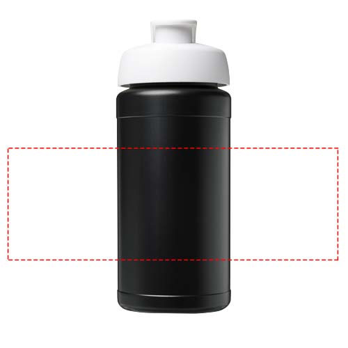 Baseline 500 ml recycled sport bottle with flip lid