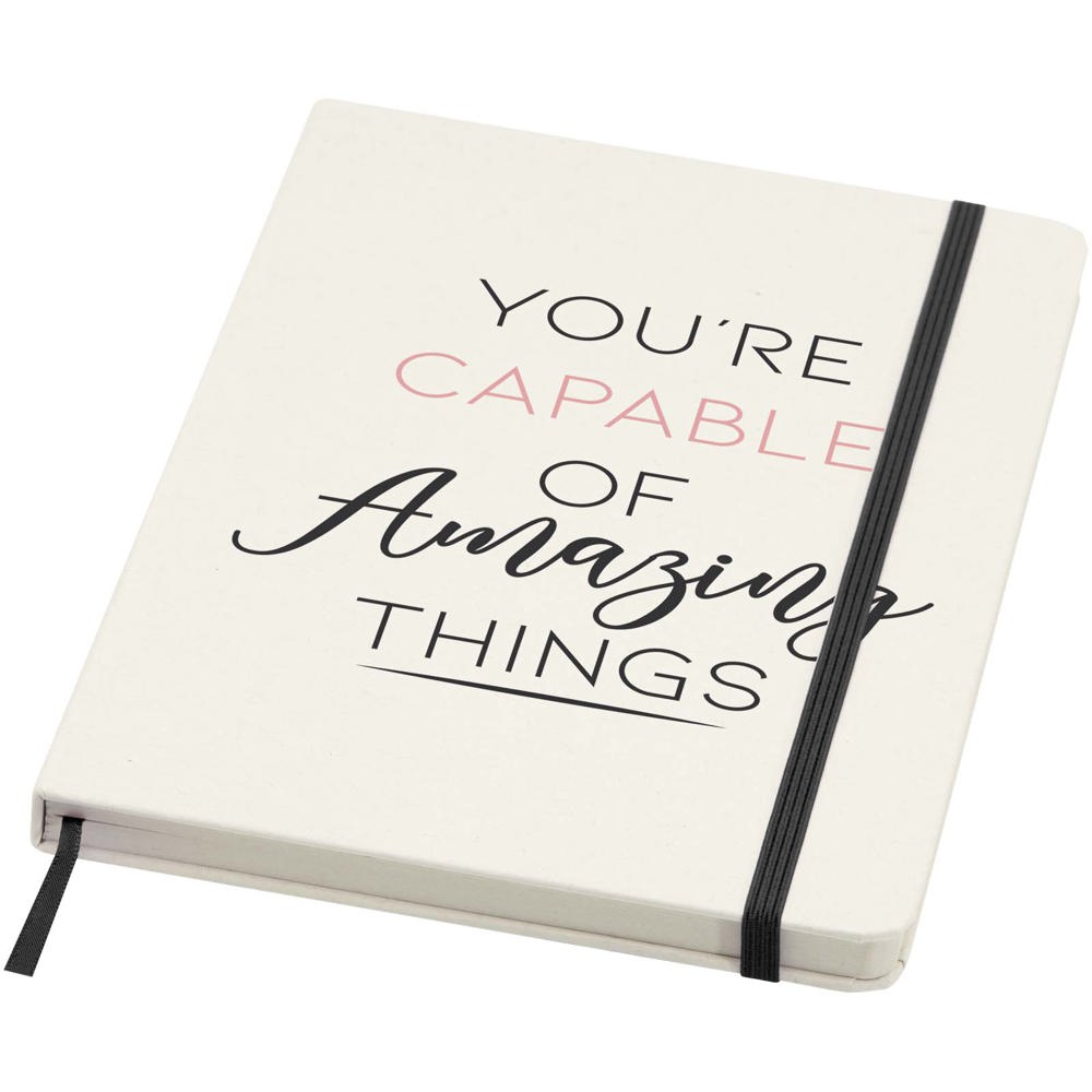 Bass A5 recycled hard cover notebook with lined pages