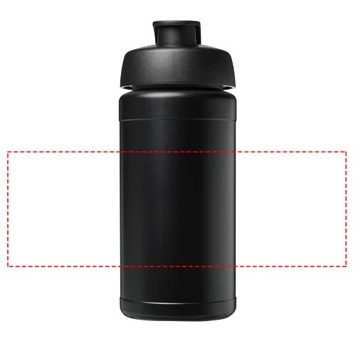 Baseline 500 ml recycled sport bottle with flip lid