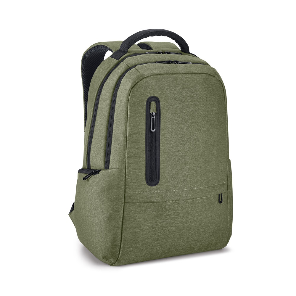 BOSTON. Αδιάβροχο σακίδιο laptop 2Tone Nylon 17'' - Σκούρο πράσινο