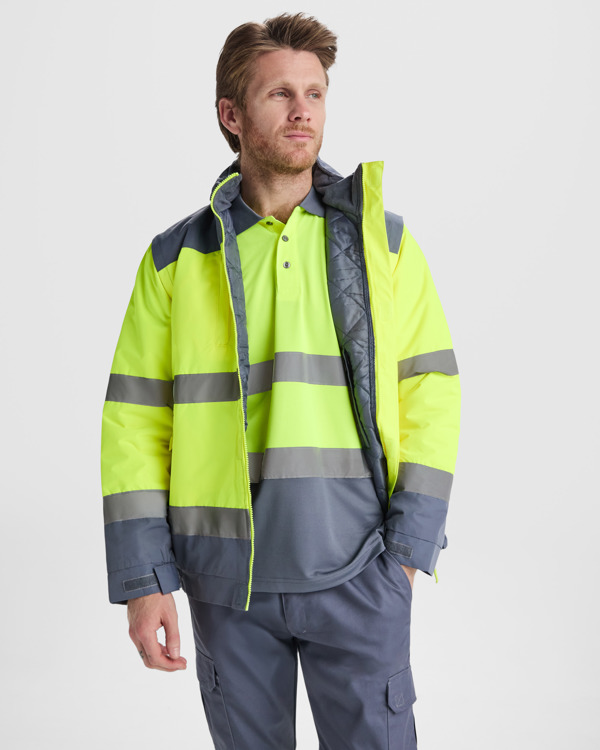 AV EPSYLON PARKA S/L GARDEN GREEN/FLUOR YELLOW