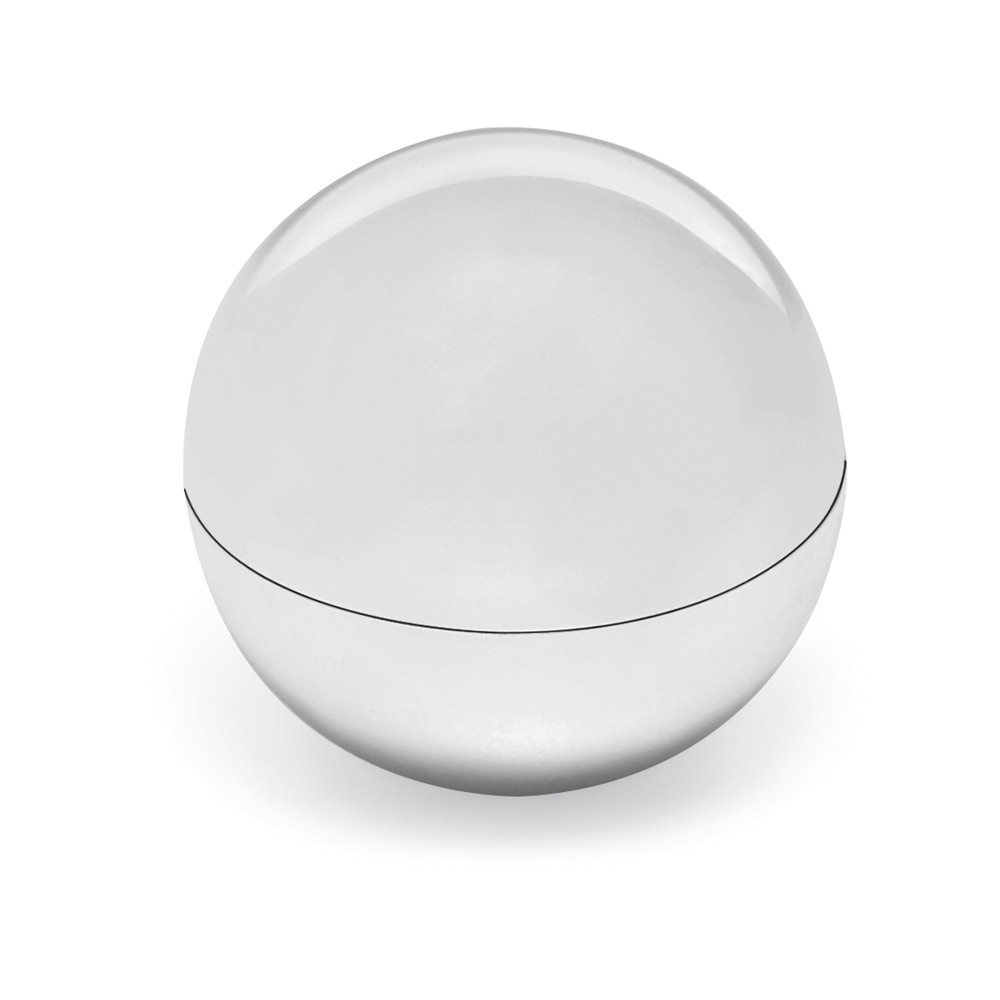 ALBA. Lip balm σε σφαιρική μεταλλική συσκευασία ABS - Ασήμι