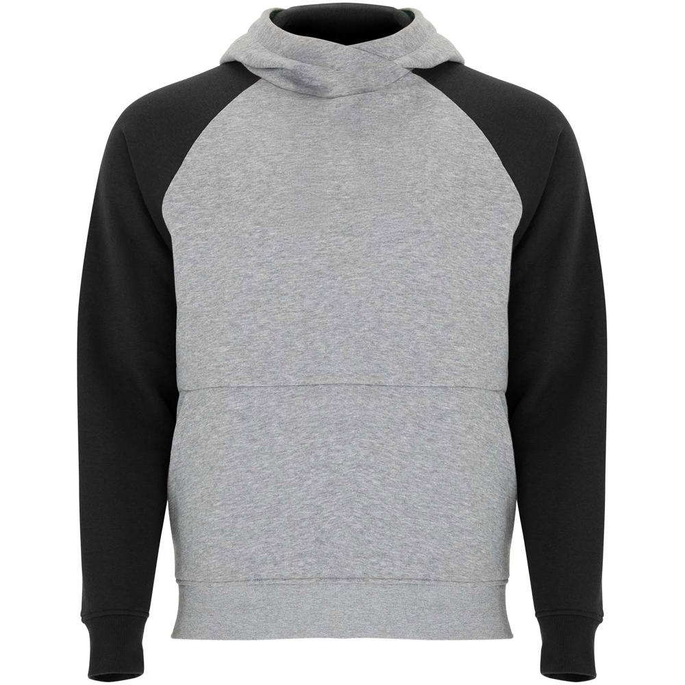 Badet 280 g/m² kids two-tone hoodie - Heather grey, Black