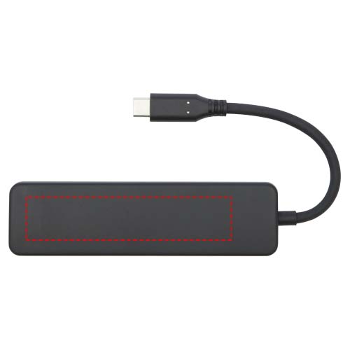 Loop RCS recycled plastic multimedia adapter USB 2.0-3.0 with HDMI port