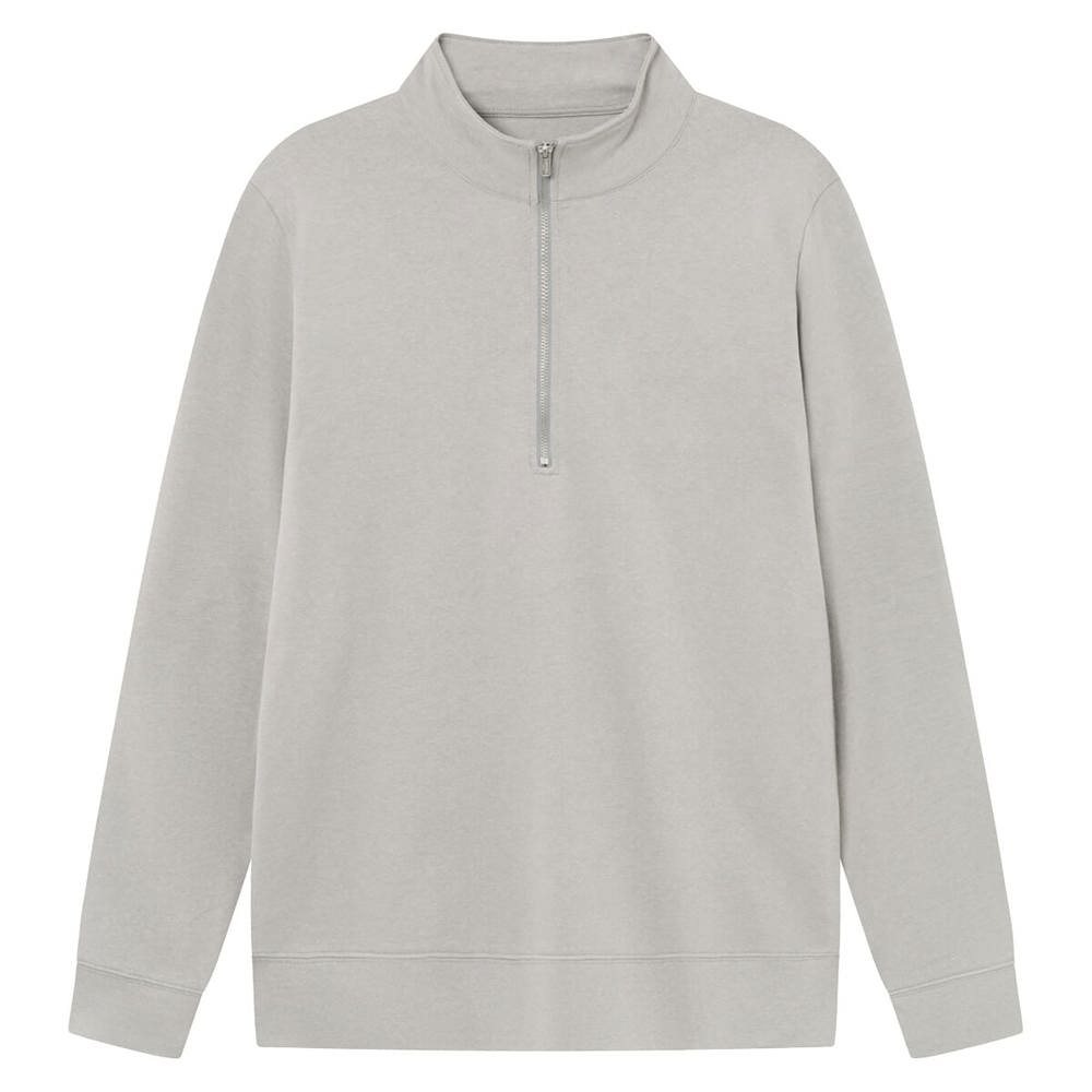 Brickstone unisex half zip sweater, 280 gr/m² - Grey (PMS Cool Grey 8C) / Grey