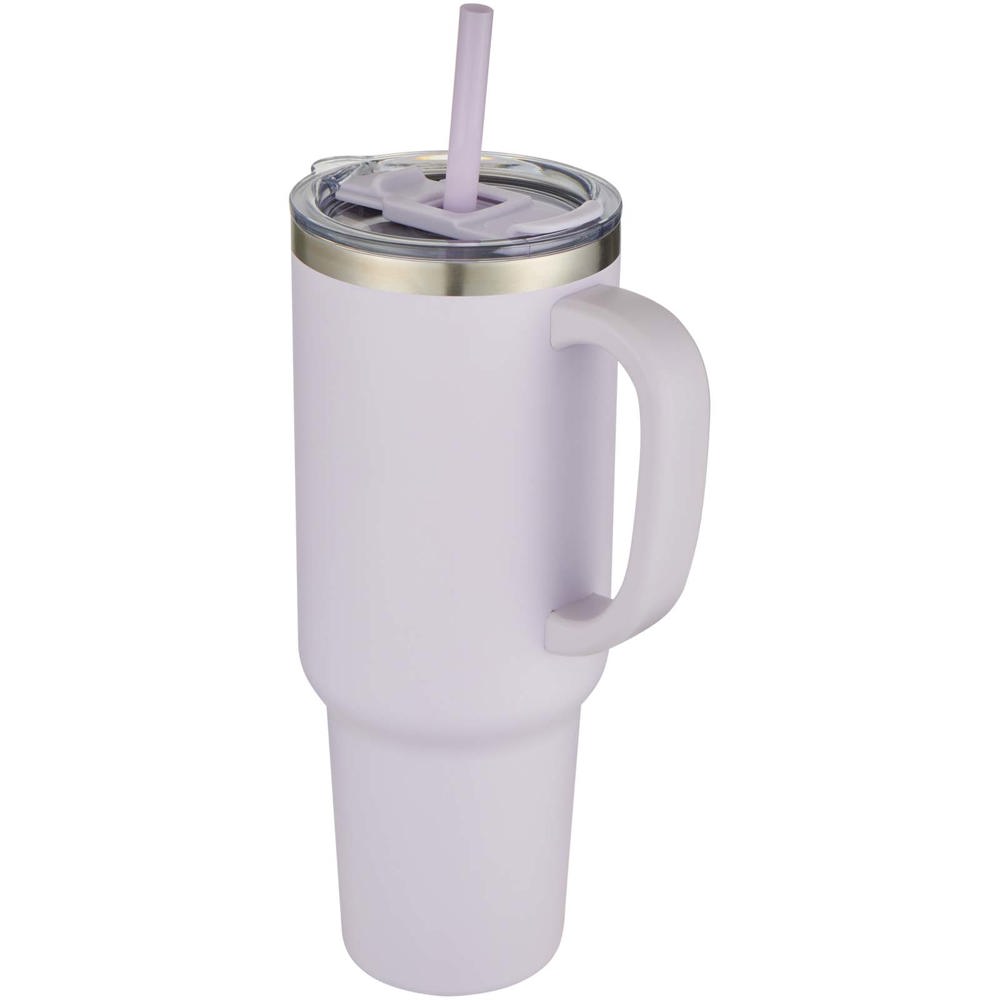 Sydney 1200 ml double wall RCS certified copper vacuum insulated tumbler with straw - Lilac