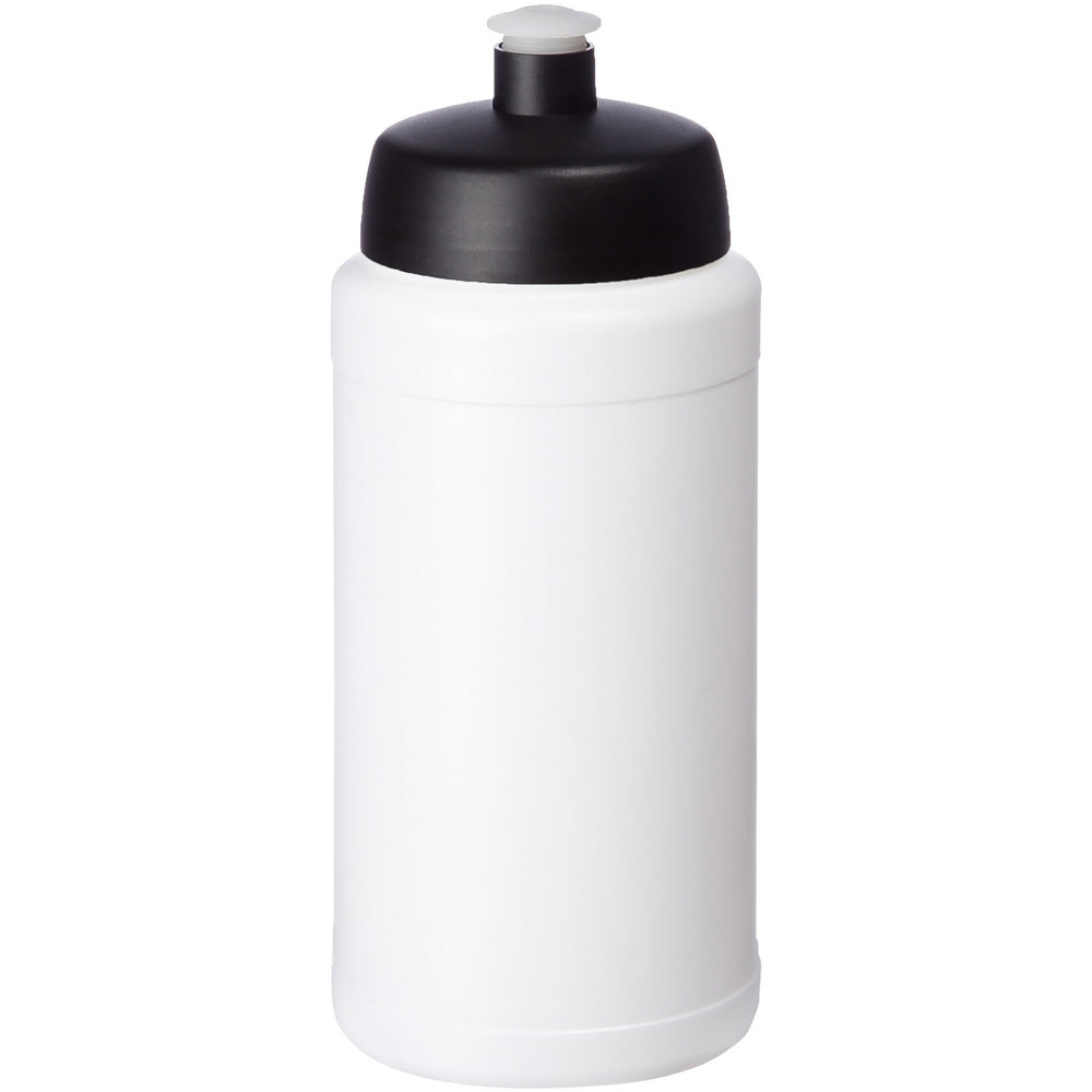 Baseline 500 ml recycled sport bottle - White, Black