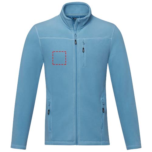 Amber men's GRS recycled full zip fleece jacket
