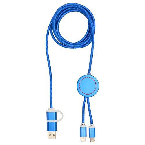 Alasia 5-in-1 recycled aluminium and plastic 150 cm data sync and 27W fast charge cable