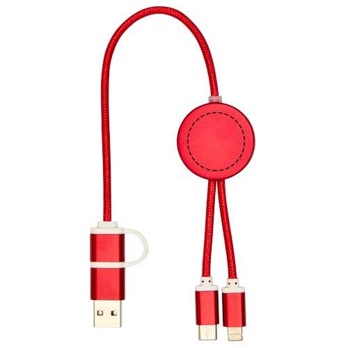 Alasia 5-in-1 recycled aluminium and plastic 30 cm data sync and 27W fast charge cable