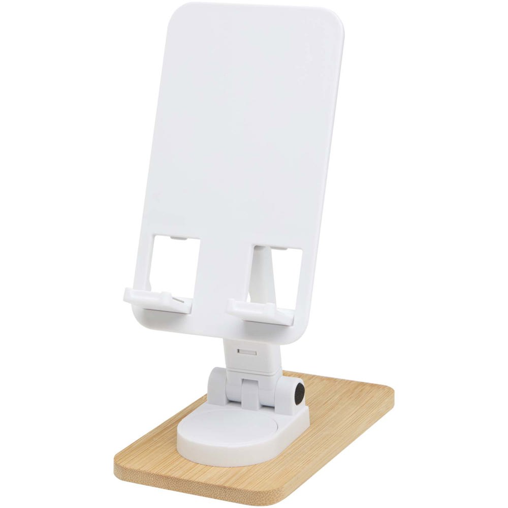 Alfirk recycled plastic foldeable desk phone stand with bamboo details