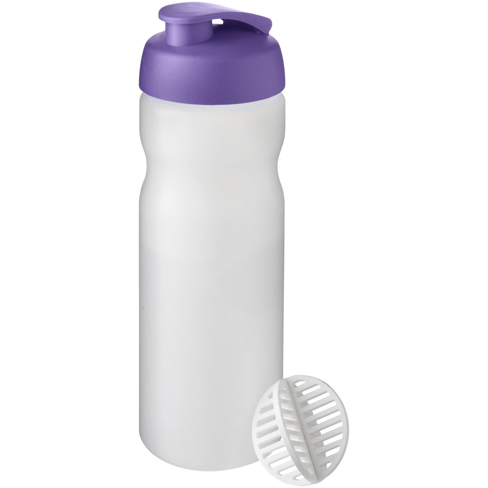 Baseline Plus 650 ml shaker bottle - Purple, Frosted Clear