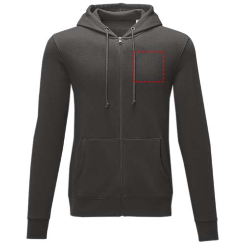 Charon 240 g/m2 unisex full zip hoodie