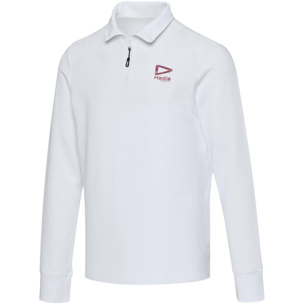 Apollo 245 g/m² long sleeve unisex half zip polo