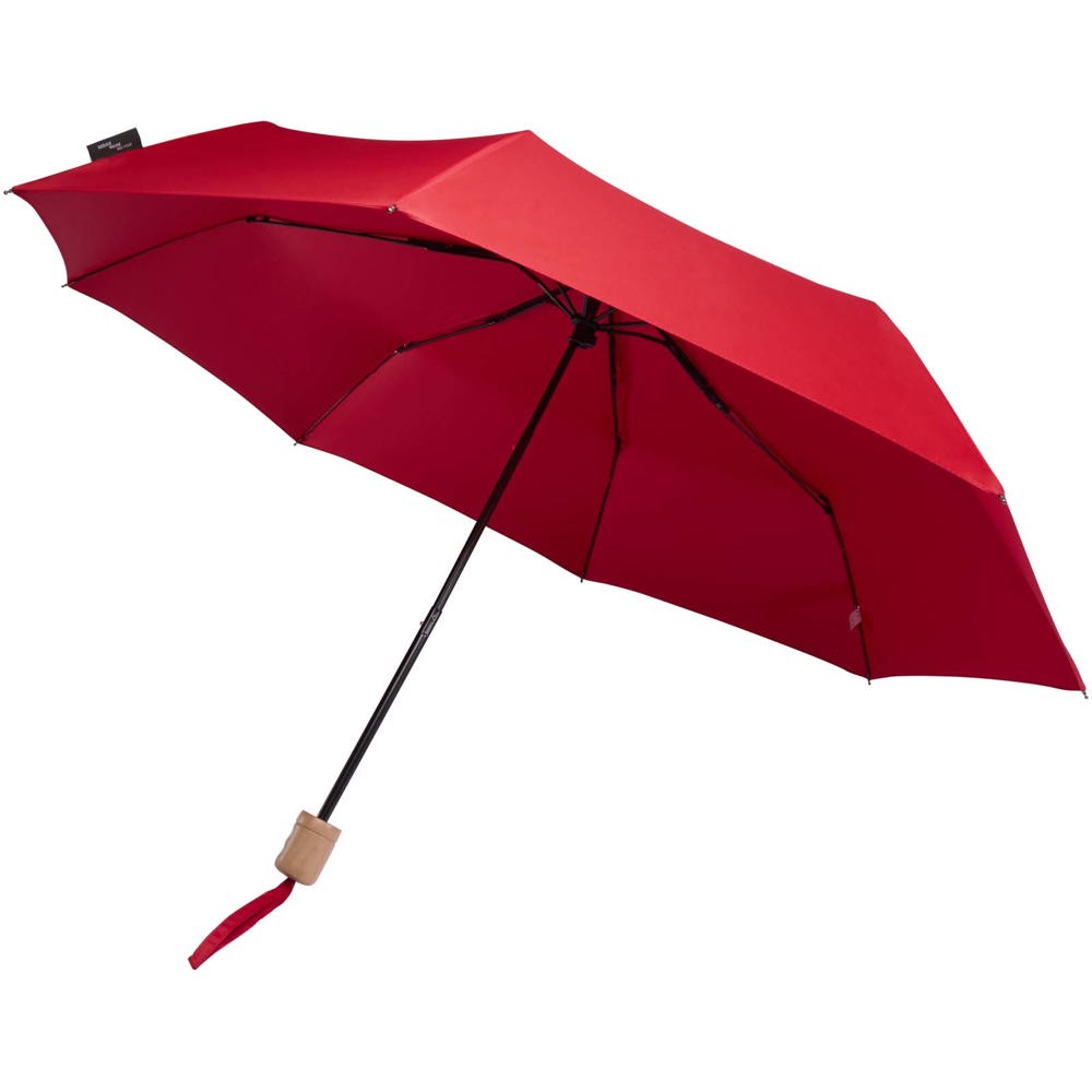 Dane 21" RPET foldable umbrella - Red
